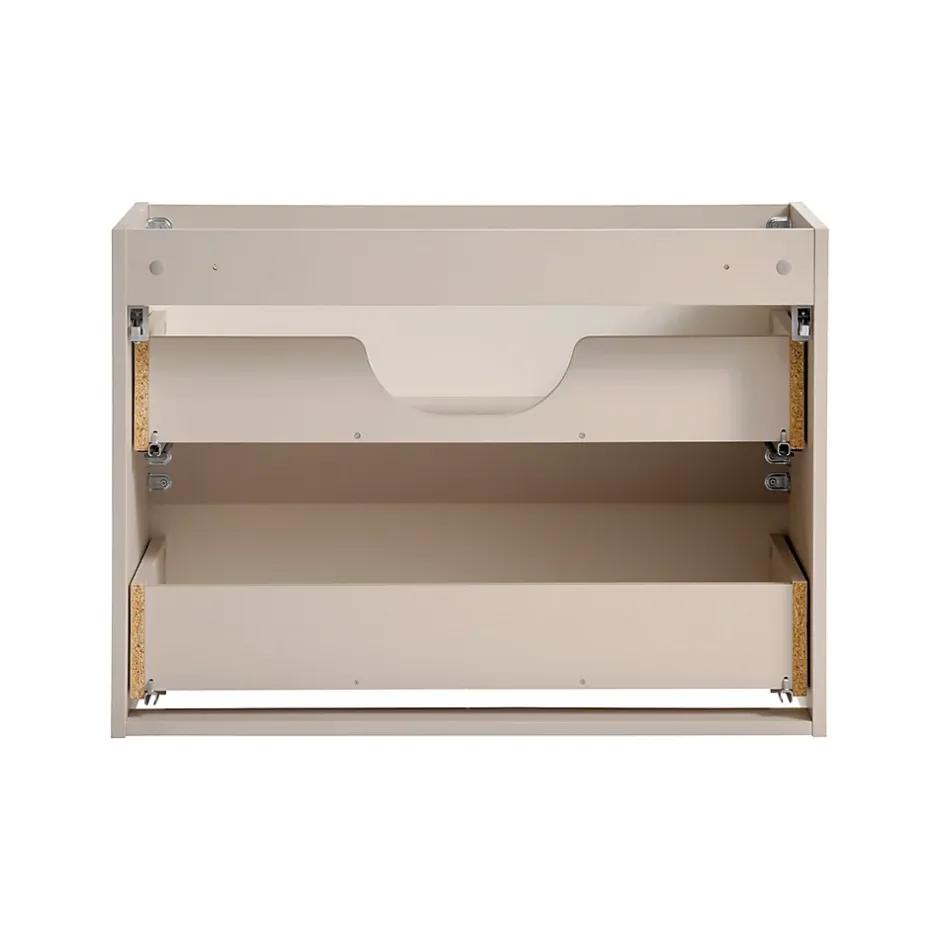Petits-Meubles Ensemble meuble simple vasque 80cm 2 tiroirs et colonne Manoa Cachemire et Bois* Ensemble Meuble De Salle De Bains