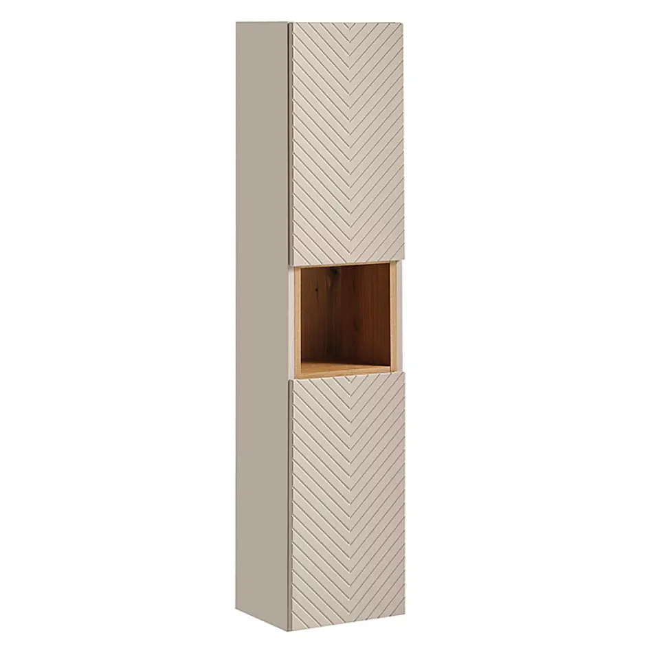 Petits-Meubles Ensemble meuble simple vasque 80cm 2 tiroirs et colonne Manoa Cachemire et Bois* Ensemble Meuble De Salle De Bains