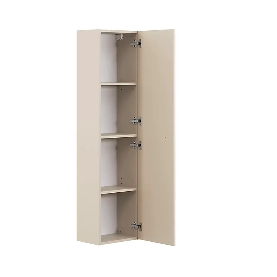 Petits-Meubles Ensemble meuble simple vasque encastree 80cm et colonne Sanae Beige sable