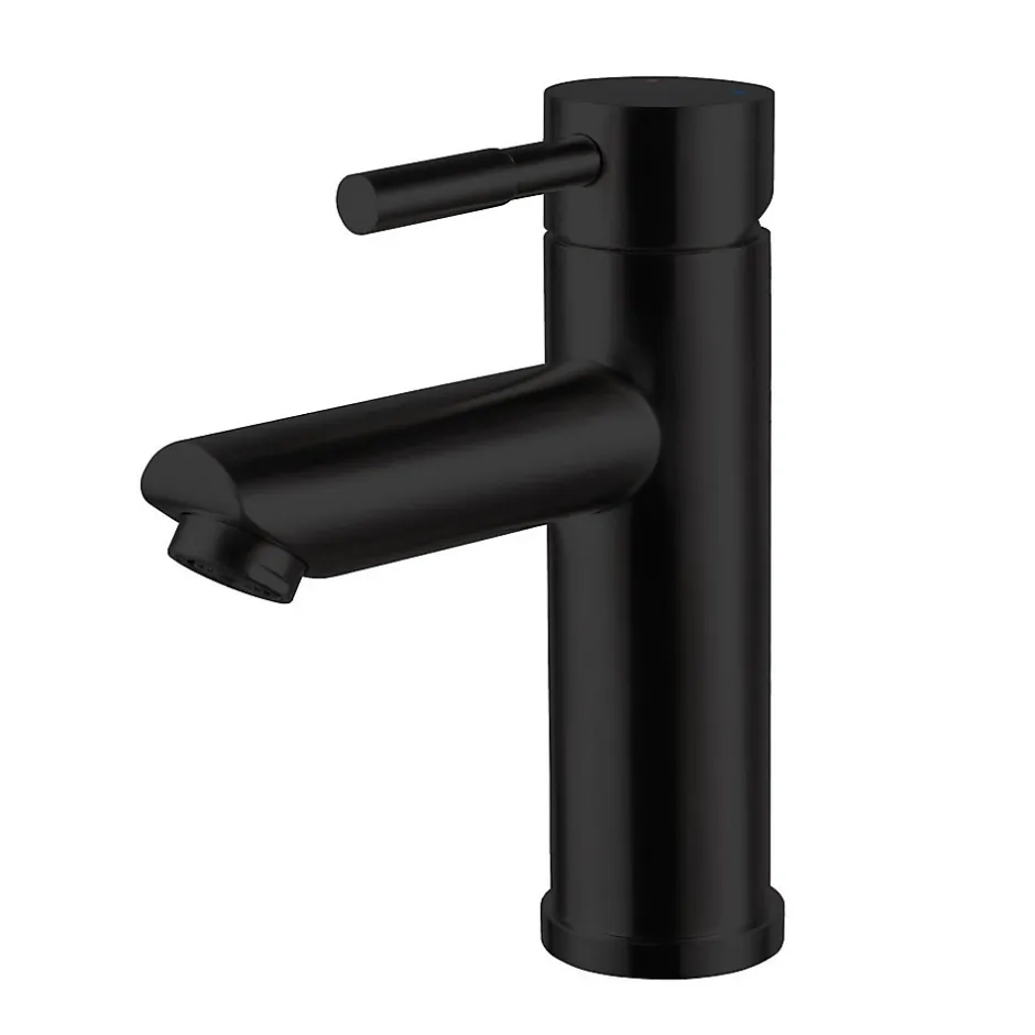 Mob-In Ensemble meuble simple vasque SORRENTO 80cm avec plan céramique, robinet, miroir et colonne* Ensemble Meuble De Salle De Bains