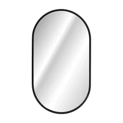 Petits-Meubles Ensemble meuble simple vasque 100cm miroir LED et colonne Gaia Bois et Noir - Vasque Noir