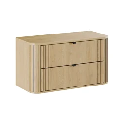Petits-Meubles Ensemble meuble sous vasque 100cm et colonne Mila Bois* Meuble Sous-Vasque