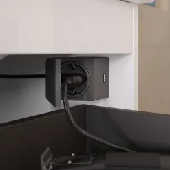 Geberit Ensemble meuble sous vasque l.55 cm blanc + vasque céramique Selva* Meuble Vasque