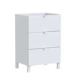 Randal Ensemble meuble vasque blanc mat l.60 cm + plan vasque blanc en céramique + miroir, Otto* Meuble Vasque