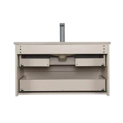 Mob-In Ensemble meuble vasque SORRENTO 80cm avec robinet, miroir et colonne* Ensemble Meuble De Salle De Bains