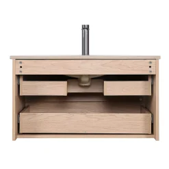 Mob-In Ensemble meuble vasque SORRENTO 80cm avec robinet, miroir et colonne* Ensemble Meuble De Salle De Bains