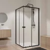 Aurlane Ensemble portes de douche coulissantes extensibles Noir 80/90x185cm - BLACK SLIDE 80-90* Porte De Douche