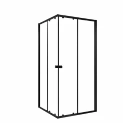 Aurlane Ensemble portes de douche coulissantes extensibles Noir 80/90x185cm - BLACK SLIDE 80-90* Porte De Douche