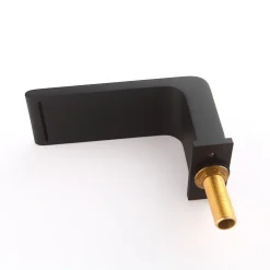Bernstein Ensemble Robinet mélangeur Noir Baignoire 4 trous en Cascade, Ensemble Pommeau Douchette Bain - 6080B* Robinet De Baignoire