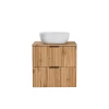 Stellameuble Ensemble salle de bain ADEL OAK 60cm vasque à poser