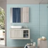 Autres Ensemble salle de bain BASIC pin blanc, 92 x 47 x 45 cm
