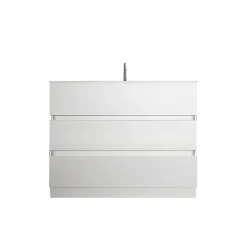 Autres Ensemble salle de bain START blanc brillant 101 x 86 x 47 cm* Meuble De Salle De Bains Faible Profondeur