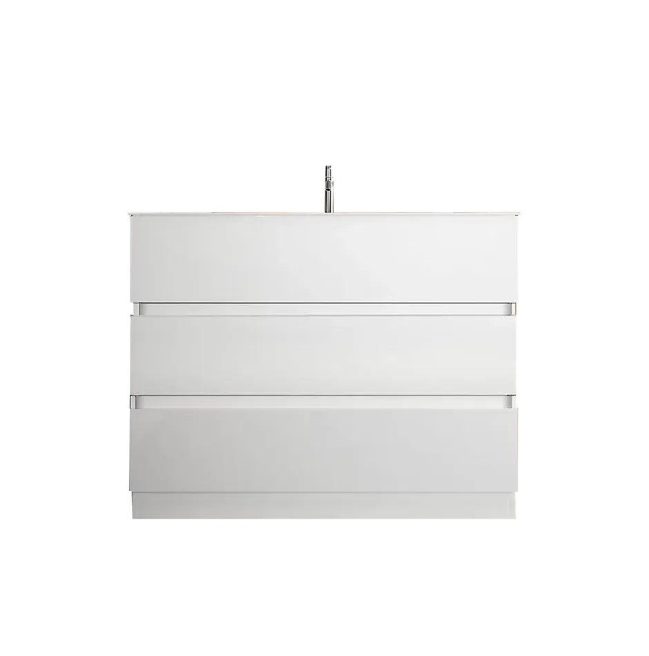 Autres Ensemble salle de bain START blanc brillant 101 x 86 x 47 cm* Meuble De Salle De Bains Faible Profondeur