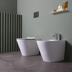 Kiamami Valentina Ensemble Sanitaires Wc Et Bidet Encastrés - Blues