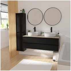 Mob-In Ensemble SORRENTO double vasque suspendu 120cm* Ensemble Meuble De Salle De Bains
