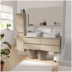 Mob-In Ensemble SORRENTO double vasque suspendu 120cm* Ensemble Meuble De Salle De Bains