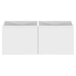 GoodHome Ensemble sous vasque + plan vasque résine l.120 cm, blanc mat, Levanna* Meuble Vasque