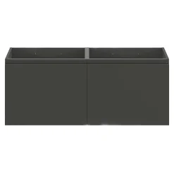 GoodHome Ensemble sous vasque + plan vasque résine l.120 cm, gris anthracite, Levanna* Meuble Vasque