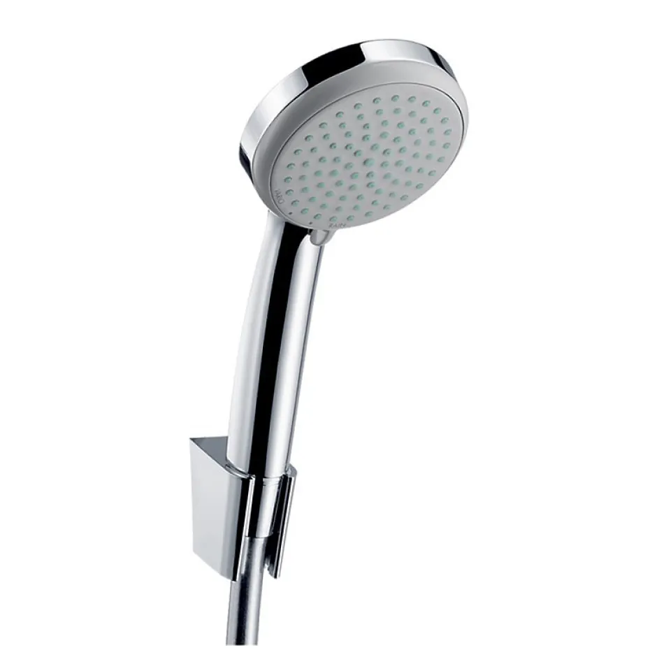 Hansgrohe Ensemble support mural et douchette Vario avec flexible de douche 125 cm chromé Croma 100* Pommeau De Douche, Flexible Et Barre De Douche