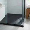 Ceramia Essential 90x90 cm receveur de douche carré à poser SMC avec surface effet pierre, noir (CERAES9090B)* Receveur De Douche