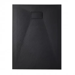 Ceramia Essential 120x80 cm receveur de douche rectangulaire à poser SMC avec surface effet pierre, noir (CERAES12080B)* Receveur De Douche