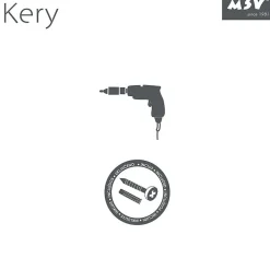 MSV Etagère 3 niveaux KERY Acier Noir mat* Etagère Salle De Bains