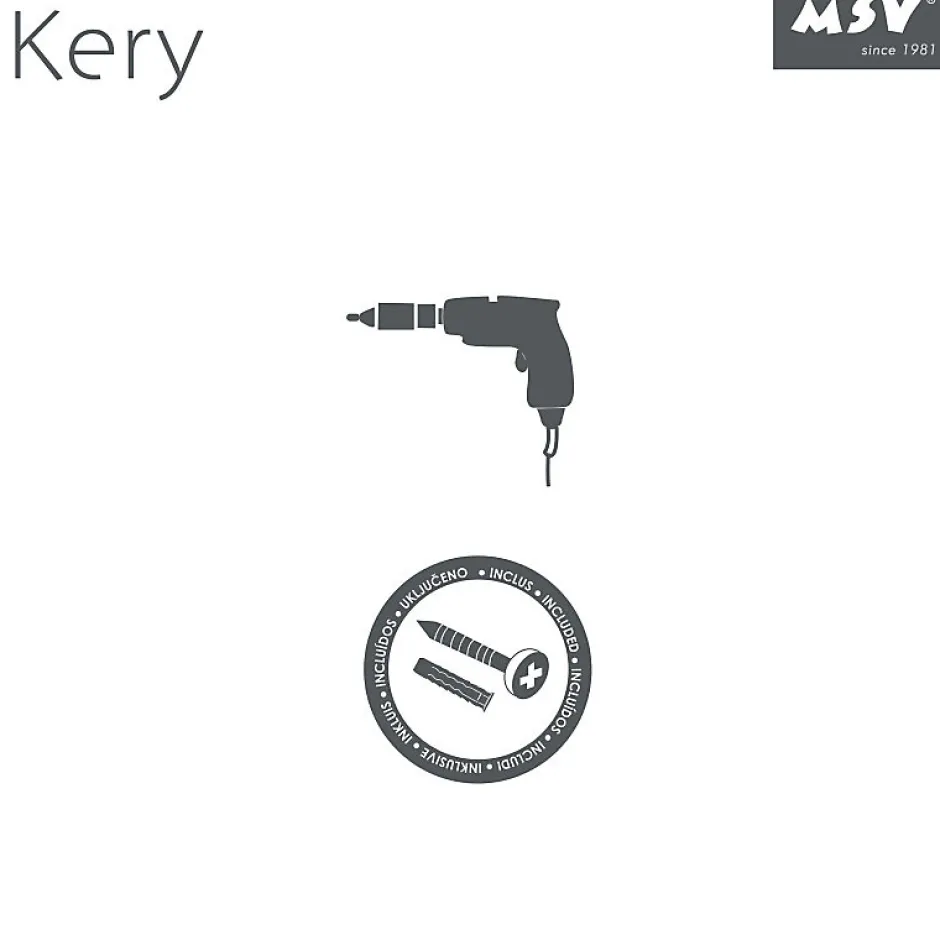 MSV Etagère 3 niveaux KERY Acier Noir mat* Etagère Salle De Bains