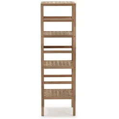Vs Venta-Stock Etagère Alam en bois de noyer, hauteur 117,5 cm avec 4 niveaux