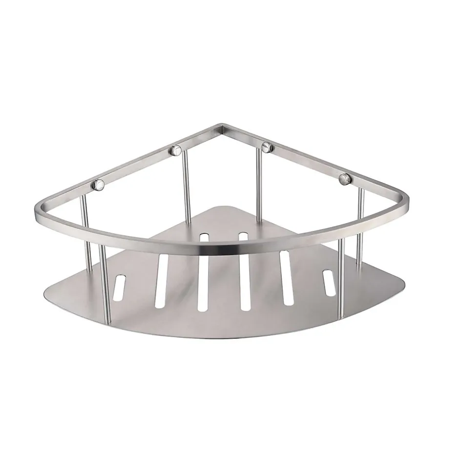 Poalgi Etagère de douche d'angle nickel brossé Inox S304 SKY BATH