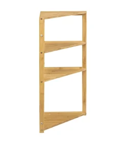5Five Etagère de rangement d'angle 4 niveaux en Bambou H 80 cm
