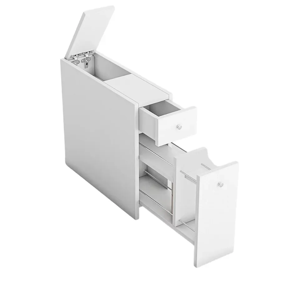 Calicosy Etagère de rangement WC blanc L19 cm - CALENCIA