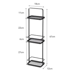Yamazaki Etagère de salle de bain à 3 niveaux - H67 cm* Etagère Salle De Bains
