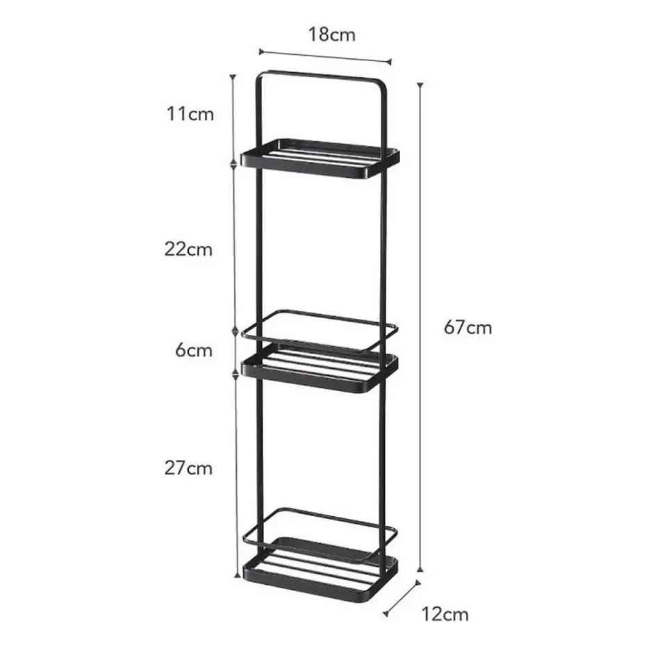 Yamazaki Etagère de salle de bain à 3 niveaux - H67 cm* Etagère Salle De Bains