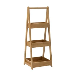 Five Simply Smart Etagère de salle de bain bambou, 3 niveaux, H.78 x P.30cm,