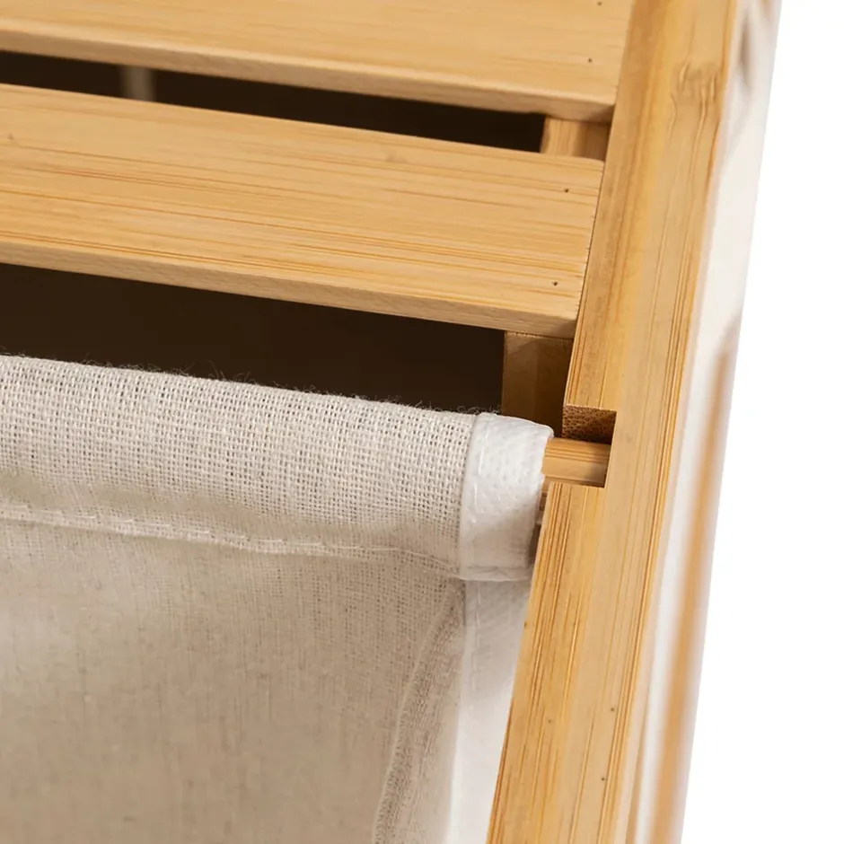 Five Simply Smart Etagère de salle de bain bambou avec panier à linge, Tidy Box