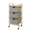 Wenko Etagère de salle de bain en bambou 3 Tiroirs - H. 96 cm* Etagère Salle De Bains