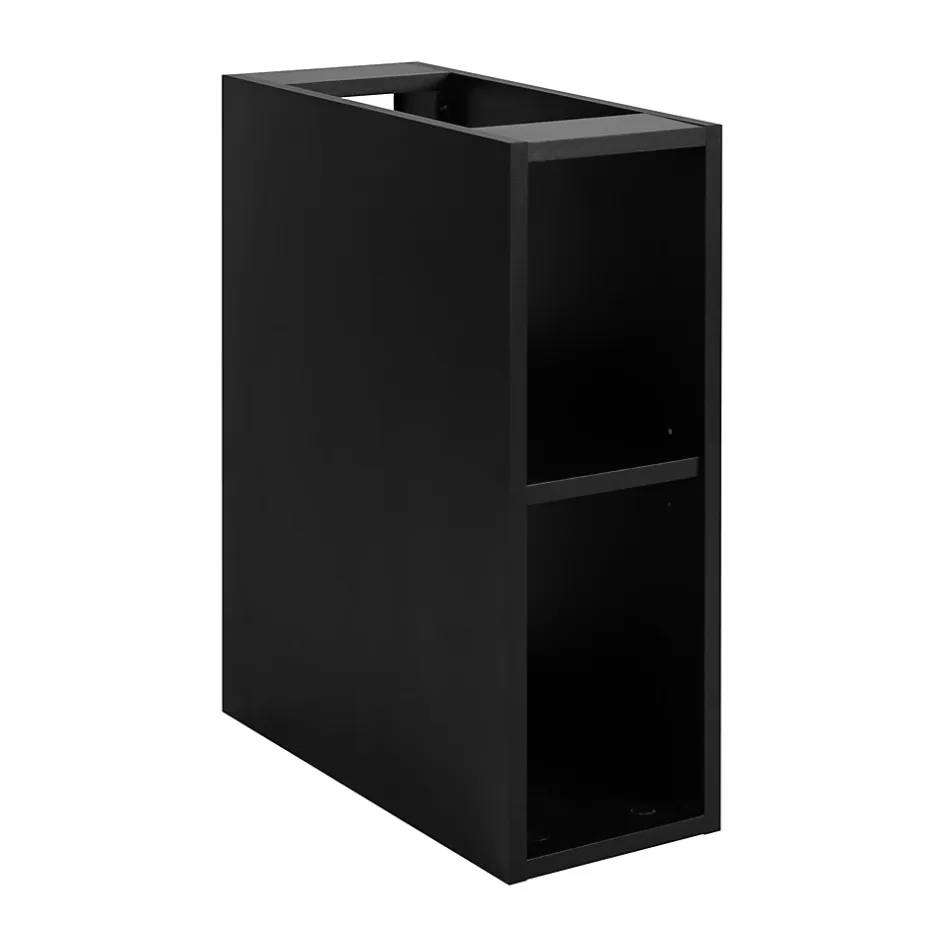 3xE Living Etagère de salle de bain, Noir Mat, 20 x 57 x 46 cm