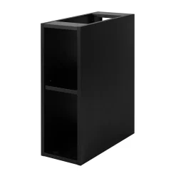 3xE Living Etagère de salle de bain, Noir Mat, 20 x 57 x 46 cm