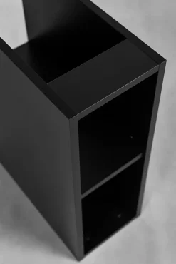 3xE Living Etagère de salle de bain, Noir Mat, 20 x 57 x 46 cm