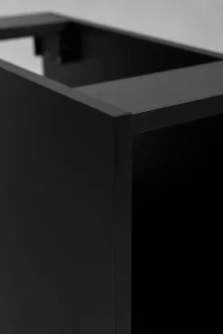 3xE Living Etagère de salle de bain, Noir Mat, 20 x 57 x 46 cm