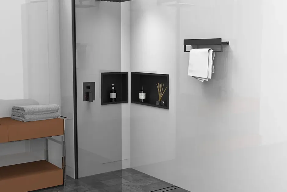 Rea ETAGÈRE DE SALLE DE BAIN SF01-450-B BLACK* Etagère Salle De Bains