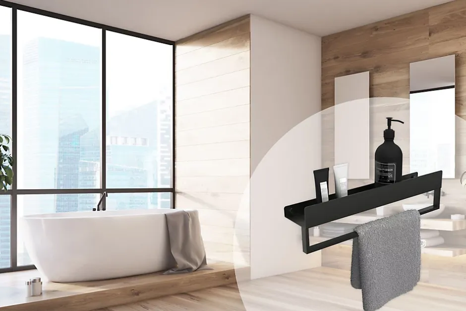 Rea ETAGÈRE DE SALLE DE BAIN SF01-450-B BLACK* Etagère Salle De Bains