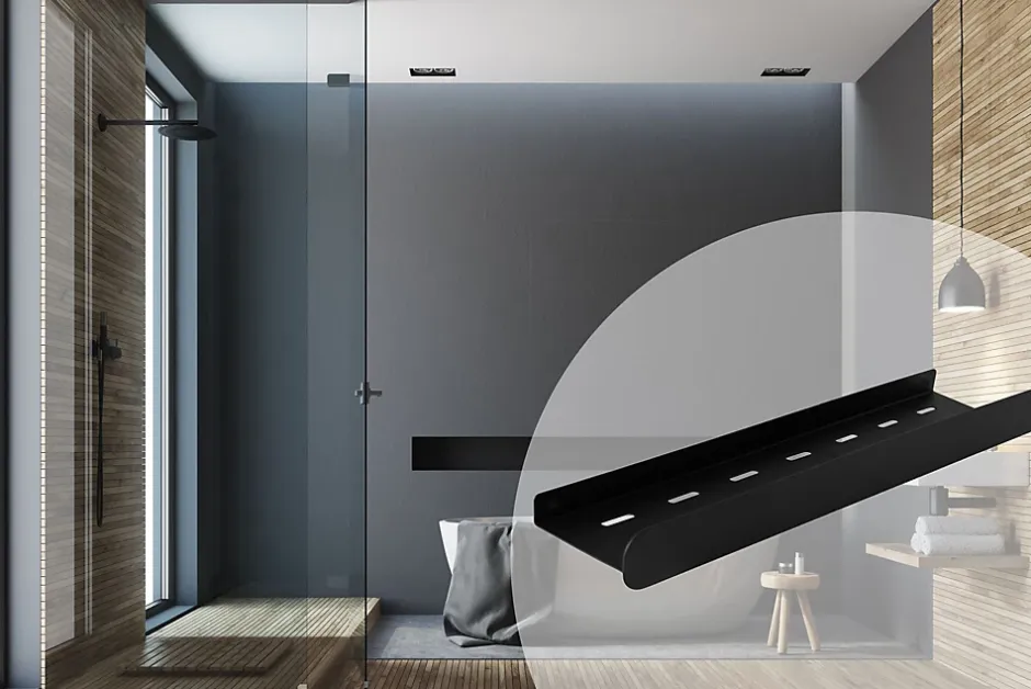 Rea ETAGÈRE DE SALLE DE BAIN SF03-450-B BLACK* Etagère Salle De Bains