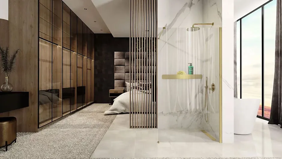 Rea ETAGÈRE DE SALLE DE BAIN SF03-600-BG BRUSH GOLD* Etagère Salle De Bains