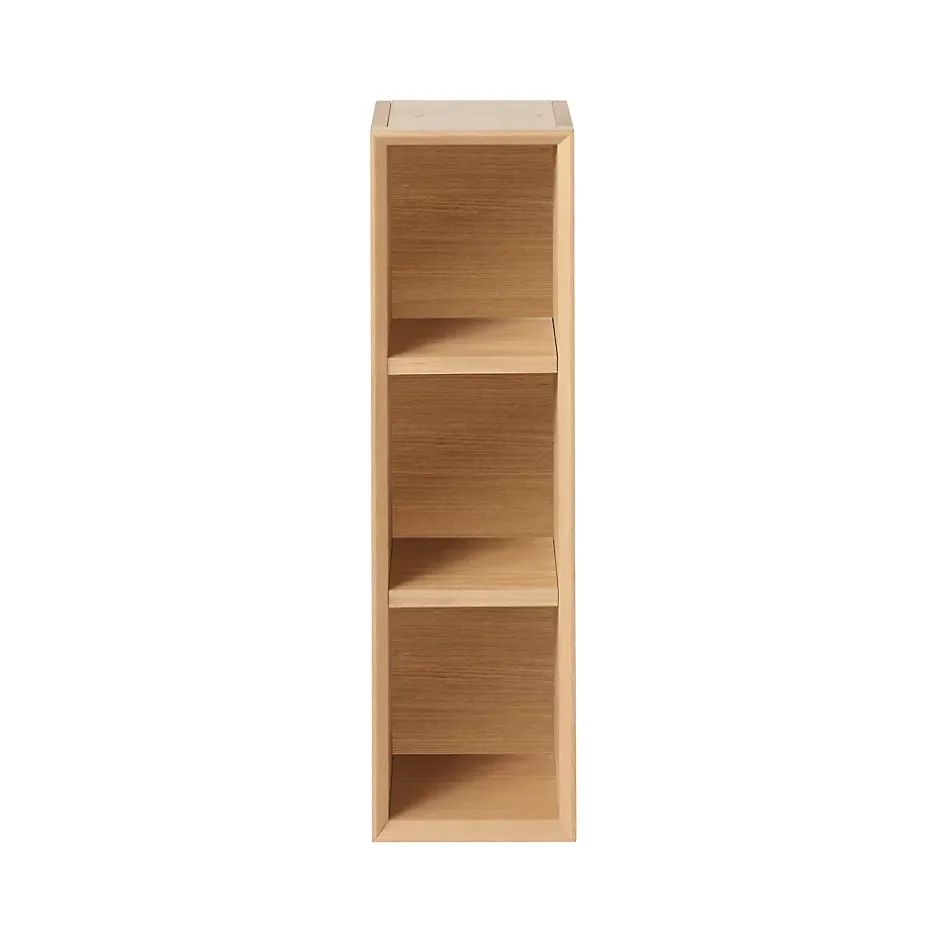 GoodHome Etagère de salle de bains Avela placage chêne 20 cm