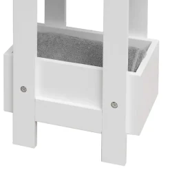 Mobili Rebecca Etagère de Salle de Bains en MDF Blanc Moderne 88x28x20 cm Rebecca Mobili
