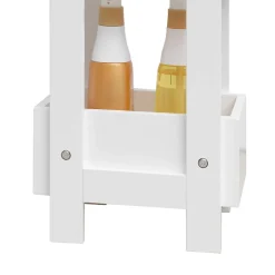 Mobili Rebecca Etagère de Salle de Bains en MDF Blanc Moderne 74x28x20 cm Rebecca Mobili* Meuble De Salle De Bains Faible Profondeur|Etagère Salle De Bains