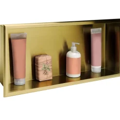 Rea ETAGÈRE DE SALLE TUTUMI 30X60X10 BRUSH GOLD