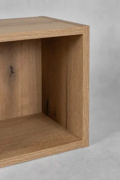 Furnidea Etagère haut de salle de bain suspendue NOVA OAK 27 x 28 cm