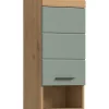 Chb Collection Eteka - Armoire suspendue (L/H/P : 37x79x24 cm) en imitation blanc et imitation sauge emboutie* Armoire De Salle De Bains